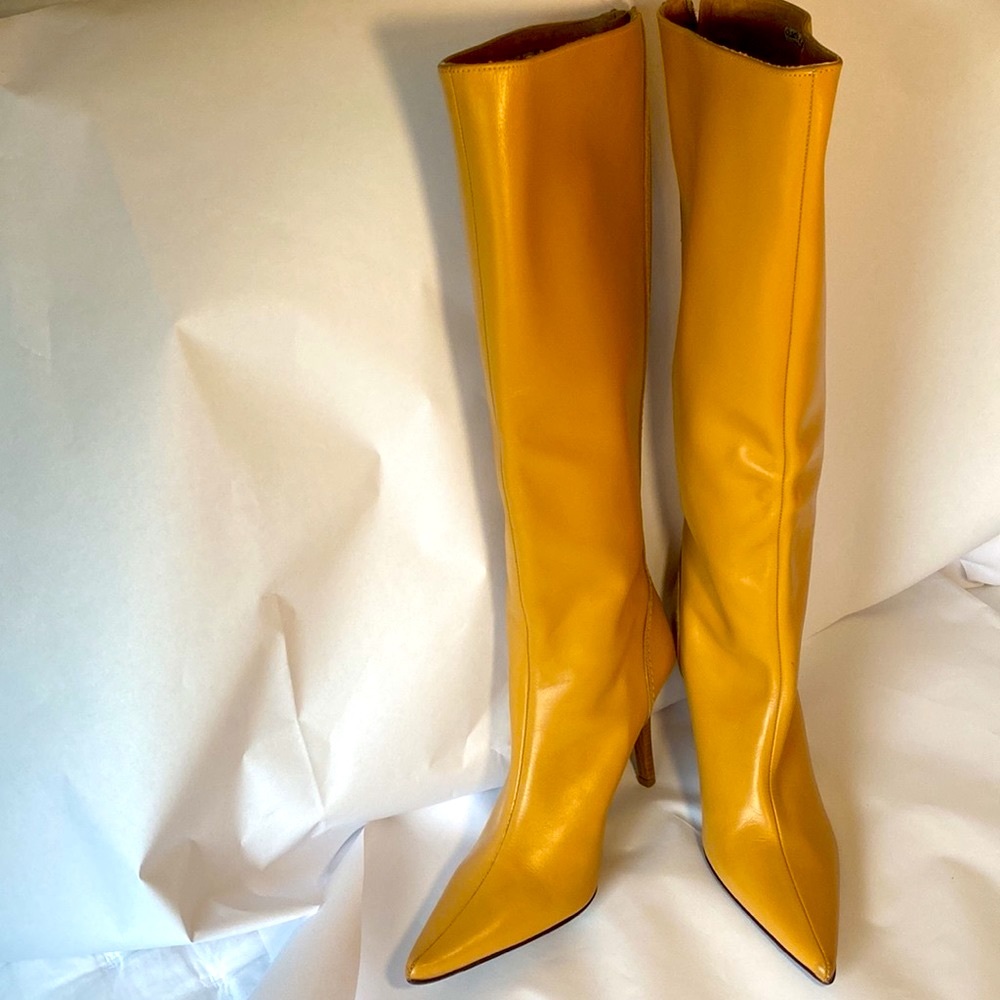NEW Charles David Leather Tall Boot, Carmel/Tan, Size 6.5, Made in Italy
